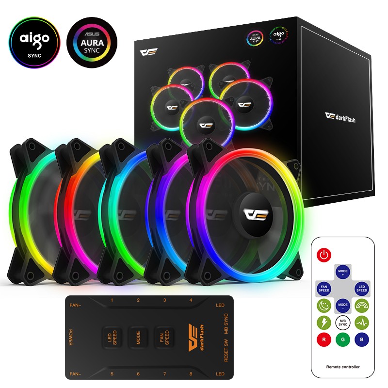 5 ARGB fans with controller Darkflash