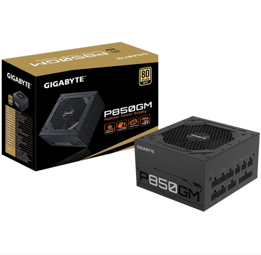 Gigabyte Fully Modular 850 Watt Power Supply, Gold Certification