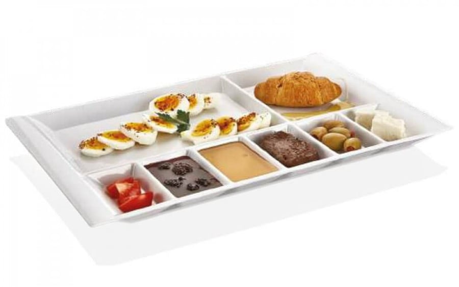 Divided plate 8 sections of melamine