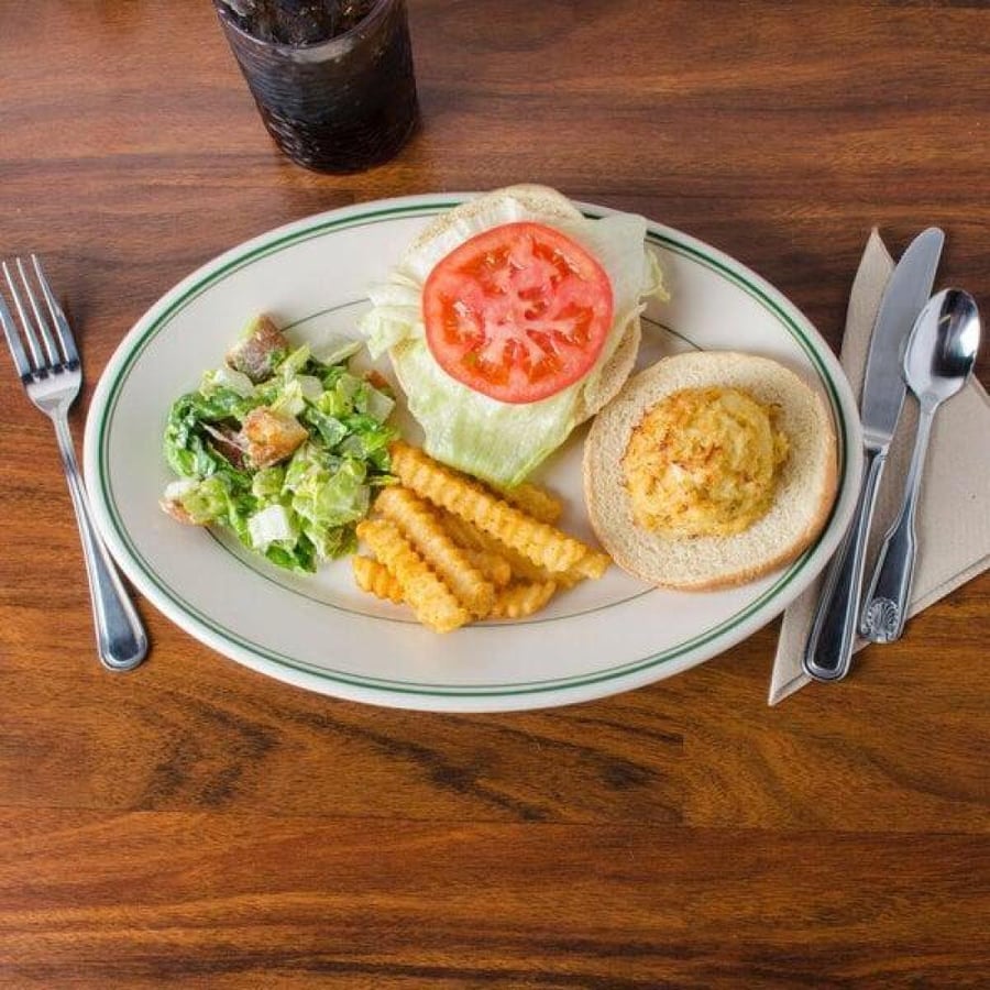 صحن بيضاوي 36*26 سم خط اخضر 4003