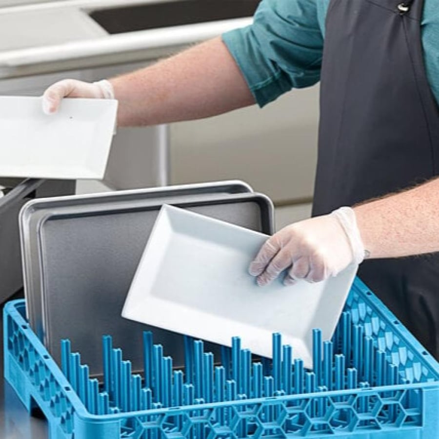 OPEN PLATE AND TRAY RACK 64-COMPT. BLUE JIWINS