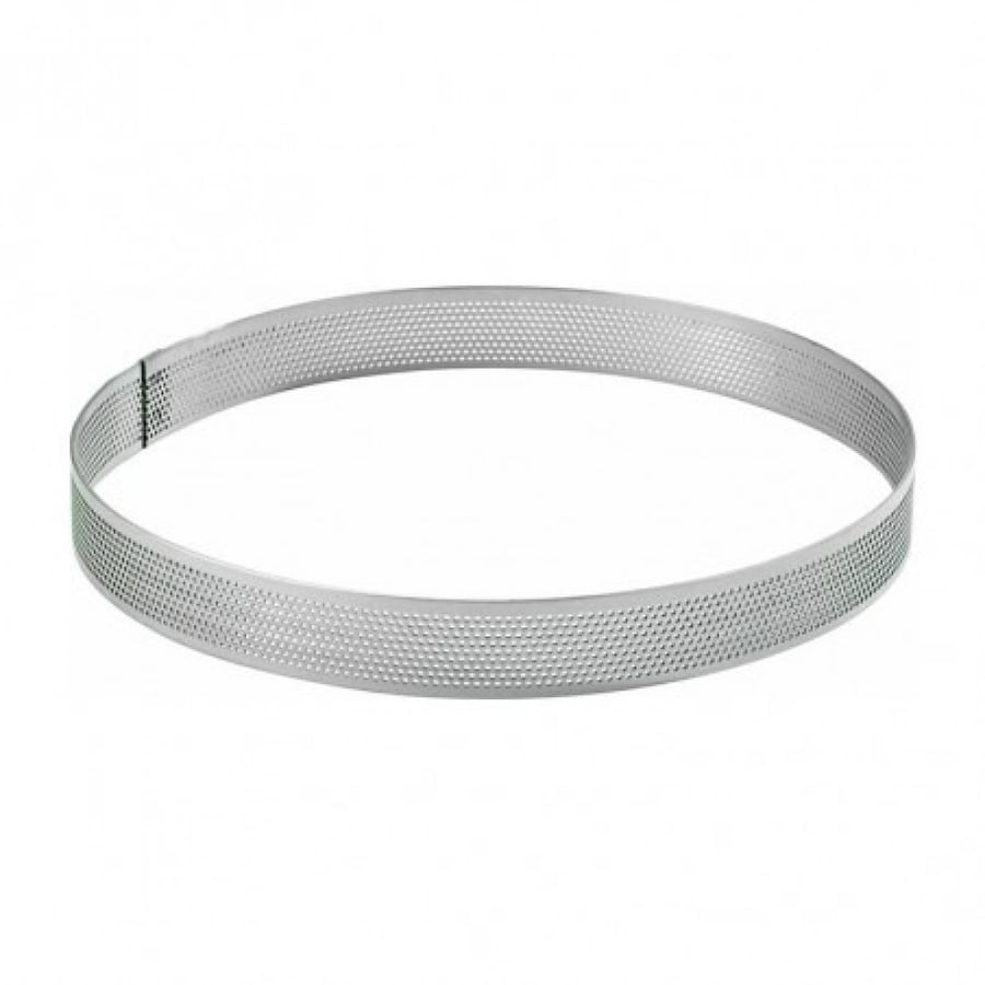 حلقة تارت دائري مثقب ارتفاع 2سم / قالب صنع الحلويات الفرنسية بدون قاعدة Stainless Steel Round Tart Ring