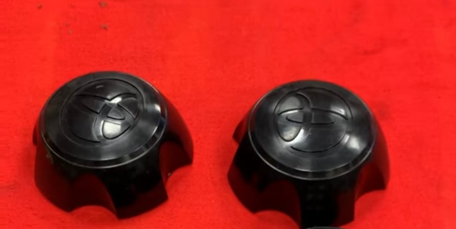 A set of two covers for Hilux wheels, commercial grade one