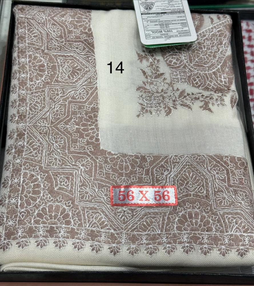 Cashmere shawl, 100% natural wool, embroidery