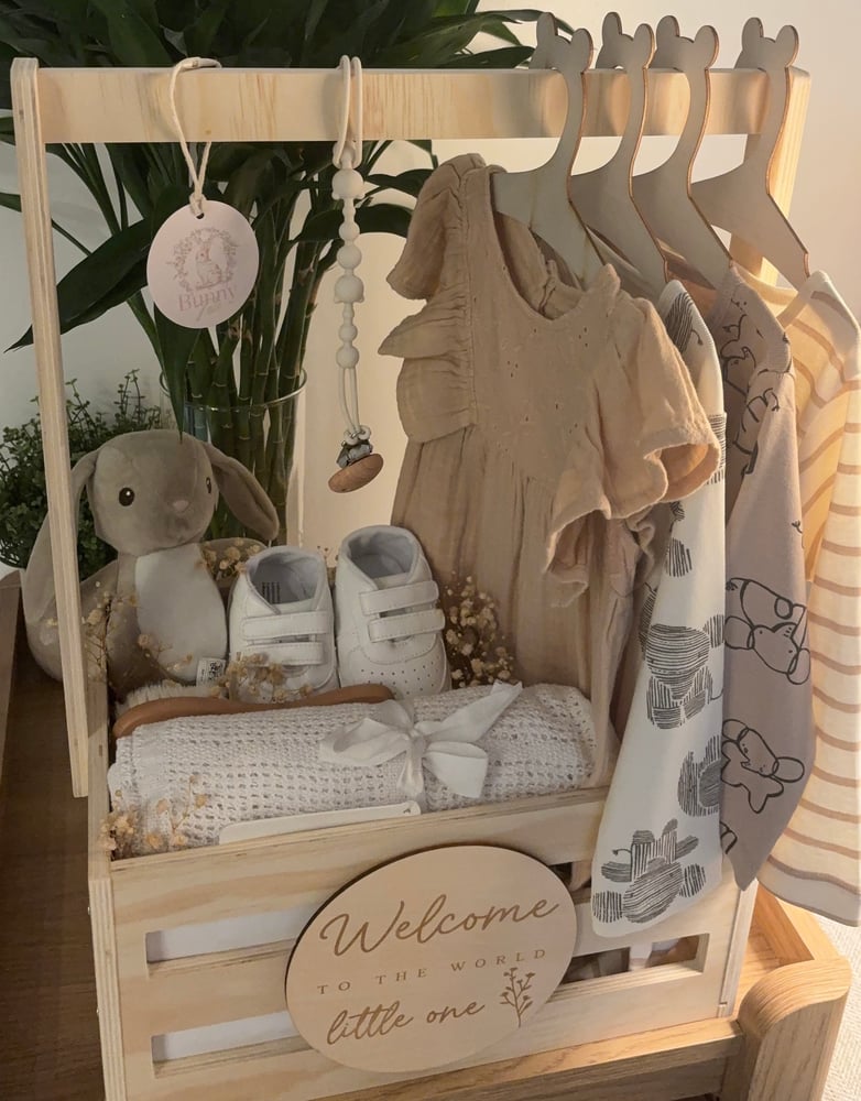 A gift for a newborn (delivery option with a courier for inside Qatif and its suburbs, and outside Qatif choose Sabil shipping because the size of the gift is very large)