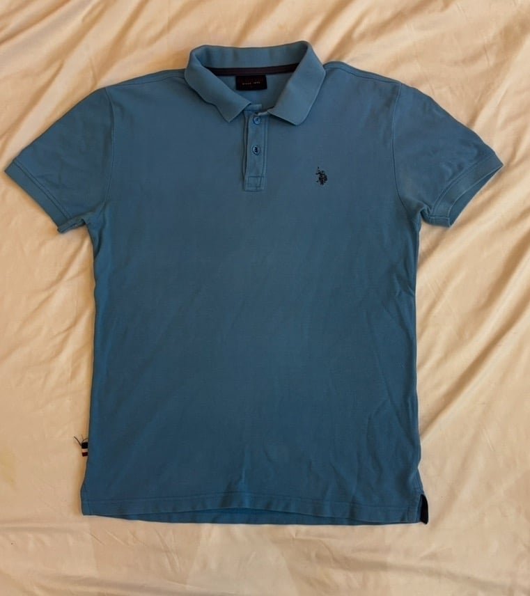تيشيرت بولو U.S. POLO ASSN. أزرق سماوي