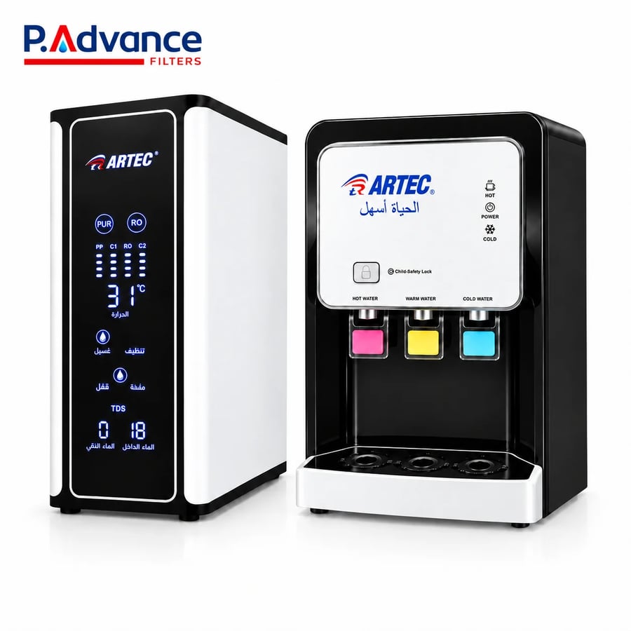فلتر مياه ARTEC Pro Digital الذكي 6 مراحل مع برادة ماء ذاتية التعبئة