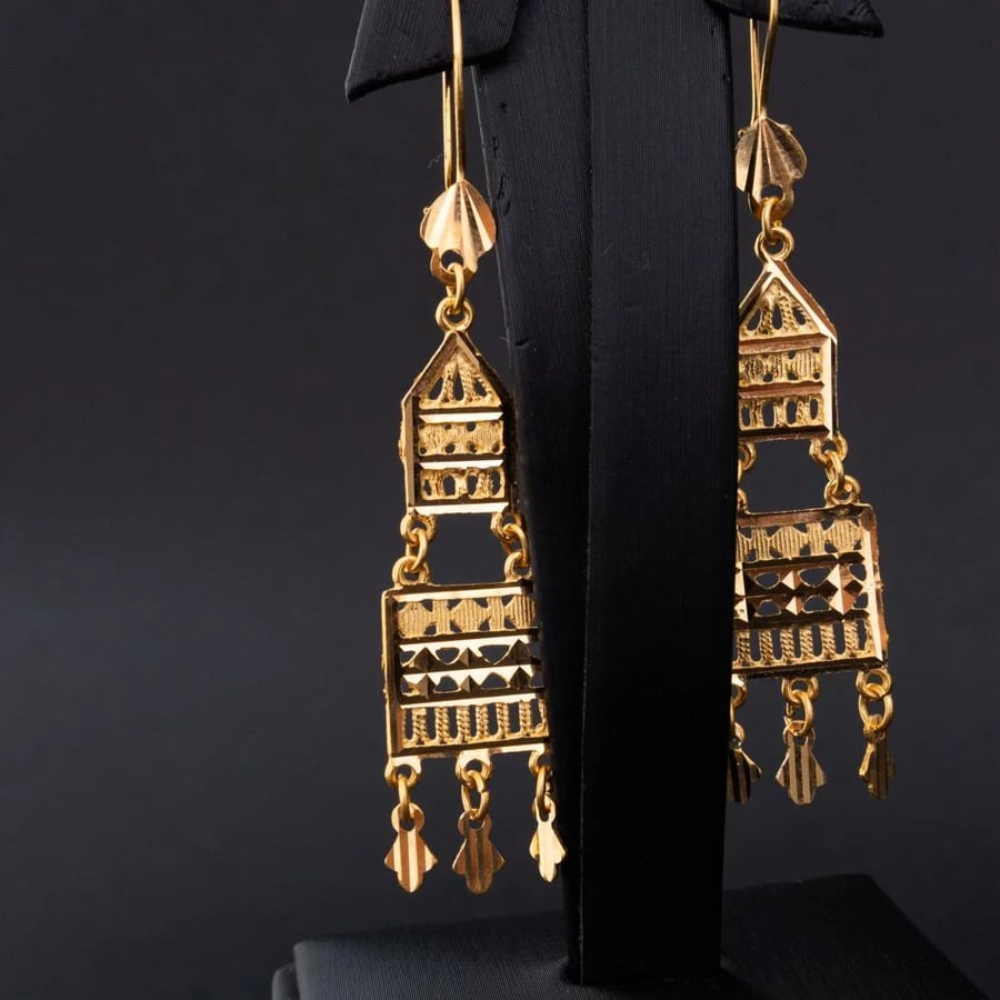 حلق ذهب عيار 21