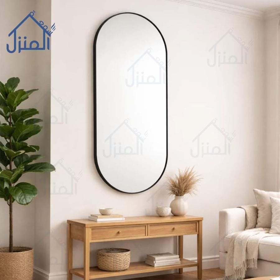 مرآة ب عد الفاخرة مرآة جدارية طولية بتصميم هندسي راق