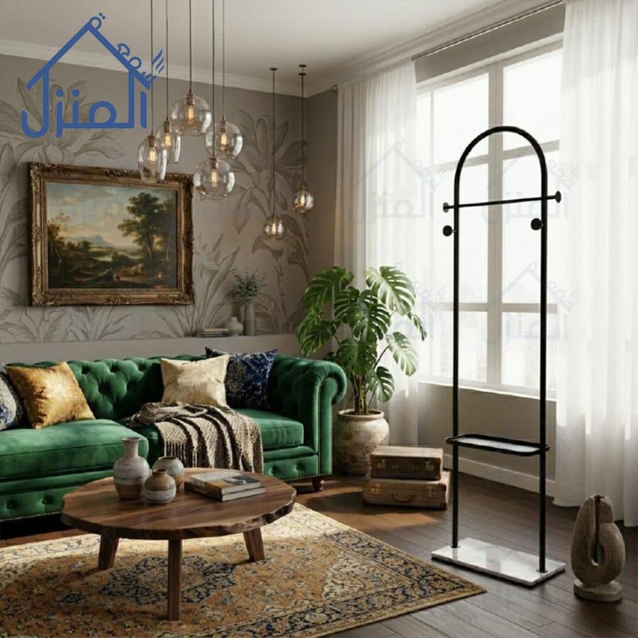استاند تعليق ملابس مع رف سفلي بتصميم مودرن للمداخل وغرف النوم