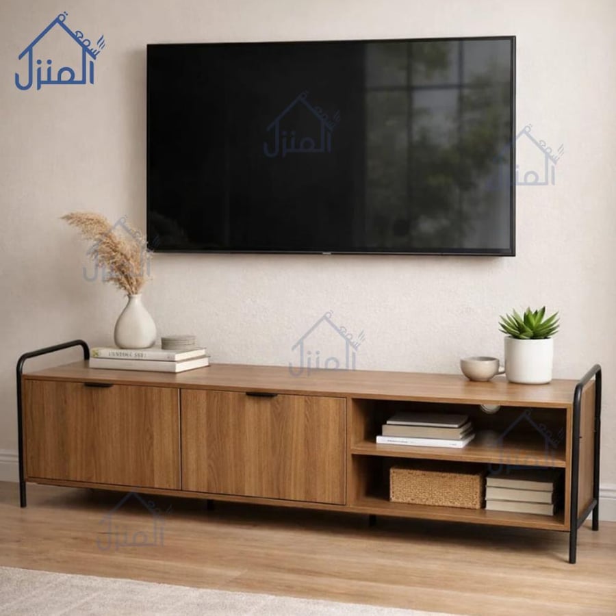 طاولة تلفزيون خشبية بتصميم عصري فاخر
