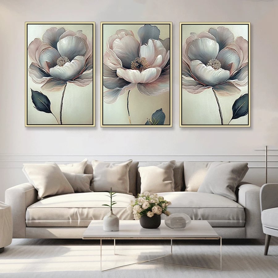 طقم من ثلاث لوحات تصميم مودرن