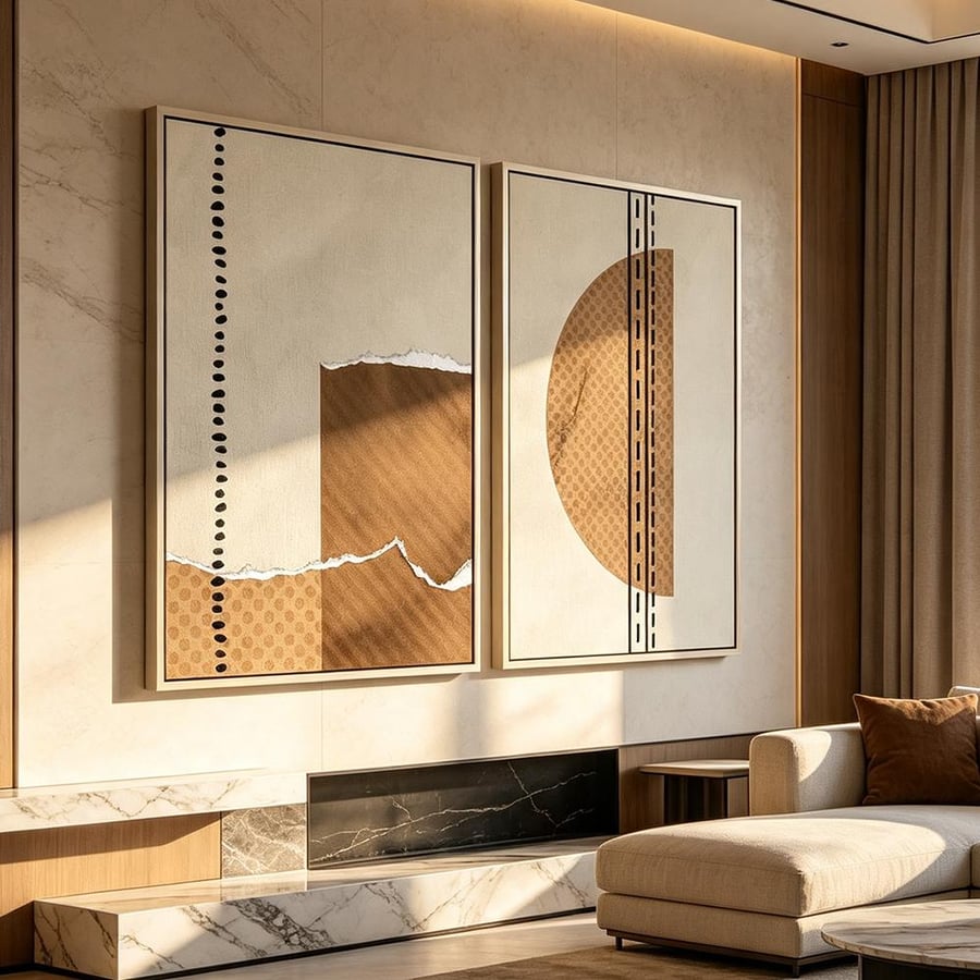 لوحة ثنائية تصميم عصري للمجالس