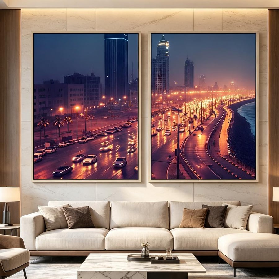 لوحة ثنائية تصميم عصري للمجالس