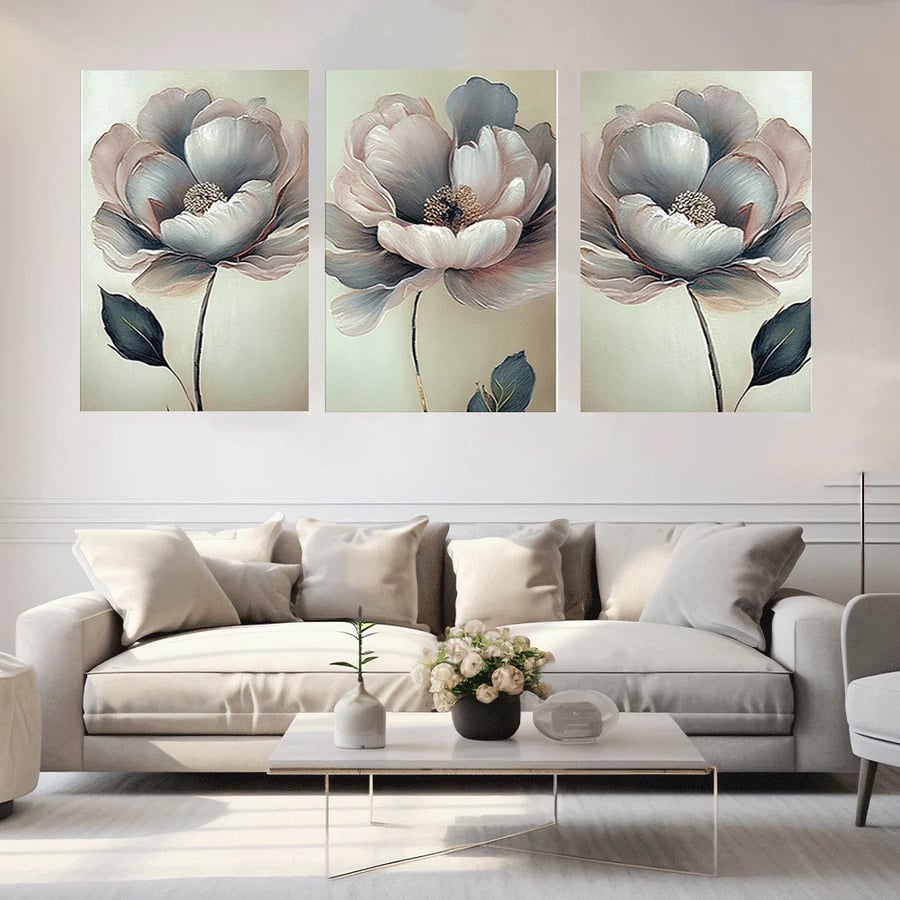 طقم من ثلاث لوحات تصميم مودرن