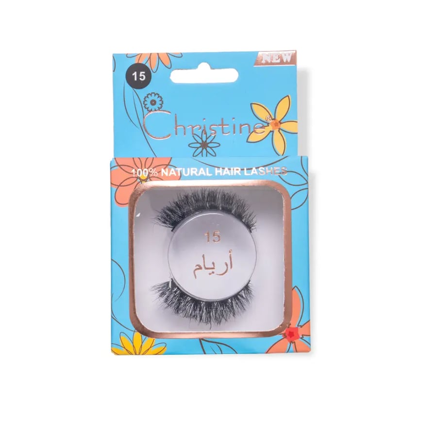 كرستين رموش شعر طبيعي رقم 15 اريام CH E2115