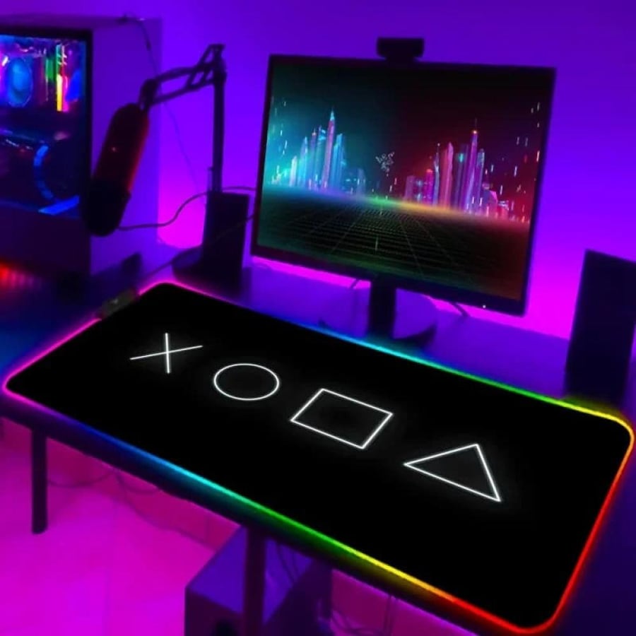 ماوس باد ألعاب RGB كبير برسومات متعددة و5 مقاسات