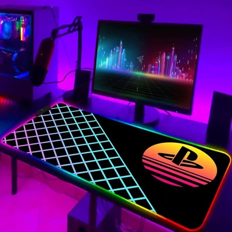 ماوس باد ألعاب RGB كبير برسومات متعددة و5 مقاسات