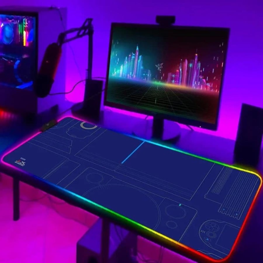 ماوس باد ألعاب RGB كبير برسومات متعددة و5 مقاسات