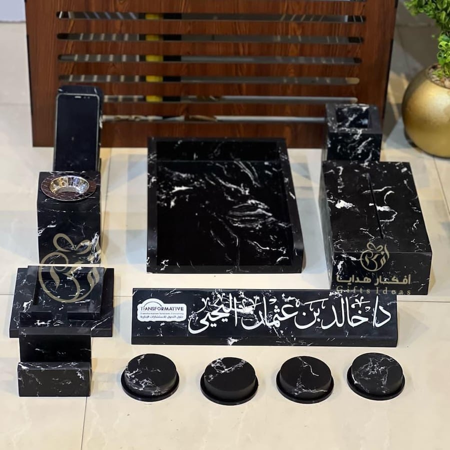 اطقم مكتبية رخام بالاسم