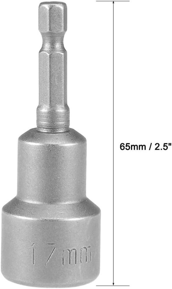 Magnetic nut set 3 pieces size mm17*65