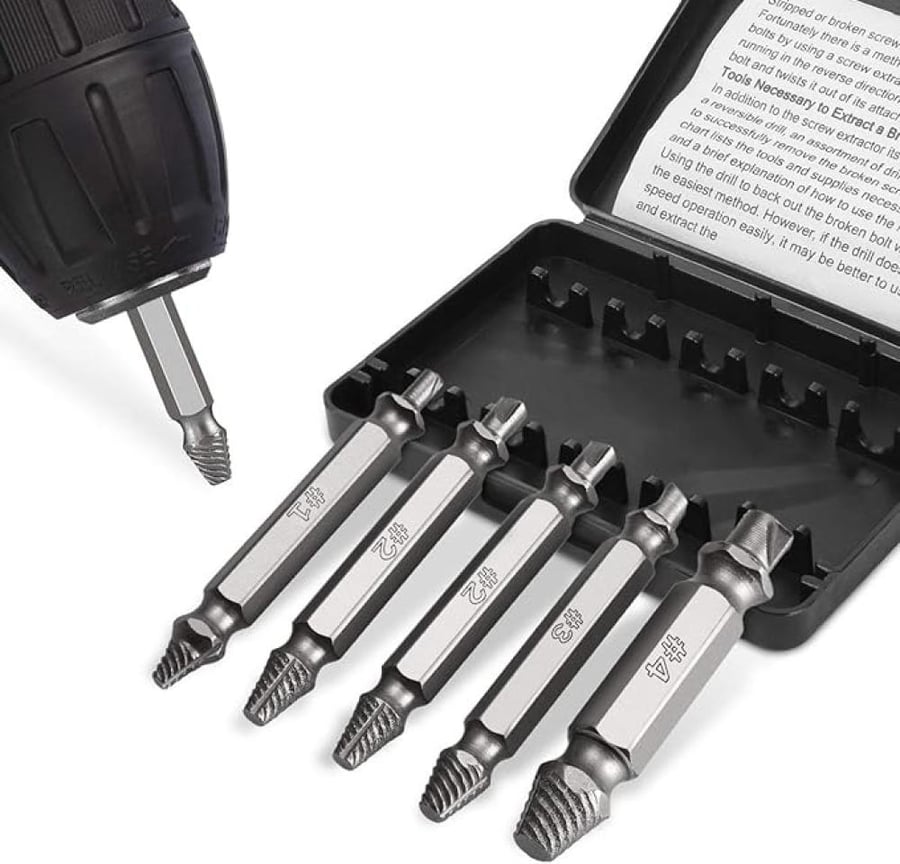 5-piece screw extraction set