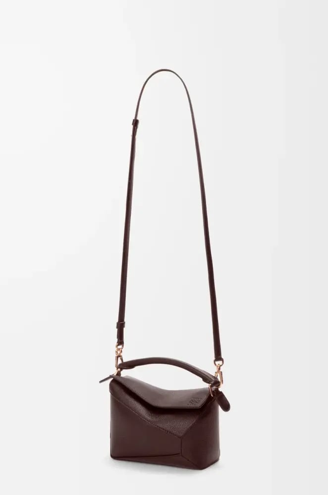 Mini Puzzle Edge   bag in soft grained calfskin