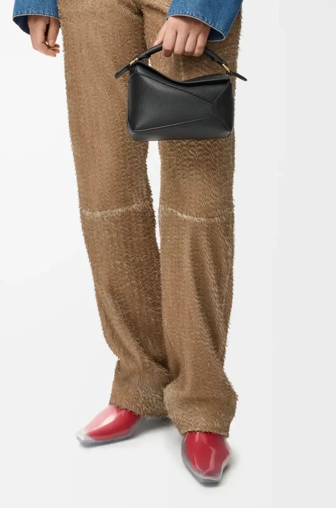 Mini Puzzle Edge   bag in soft grained calfskin