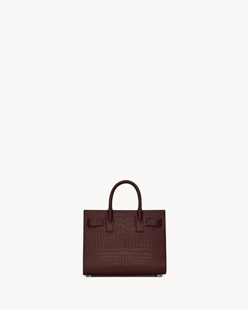 SAC DE JOUR IN CROCODILE-EMBOSSED LEATHER - NANO