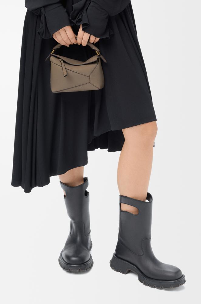 Mini Puzzle Edge   bag in soft grained calfskin