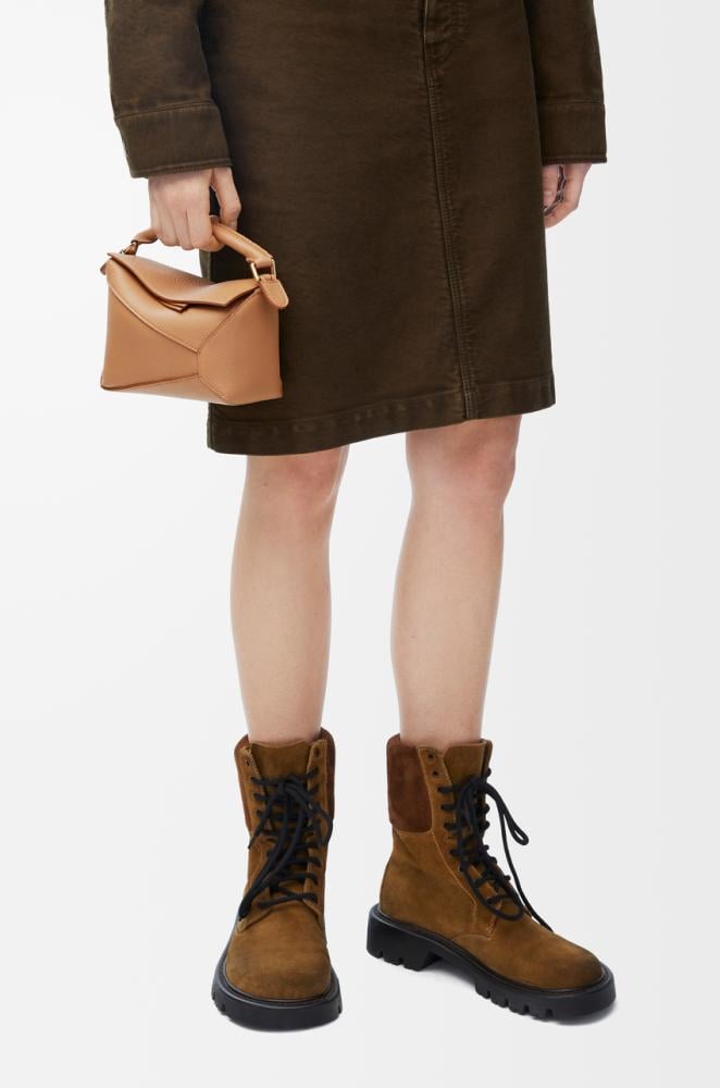 Mini Puzzle Edge   bag in soft grained calfskin