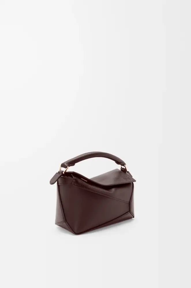 Mini Puzzle Edge   bag in soft grained calfskin