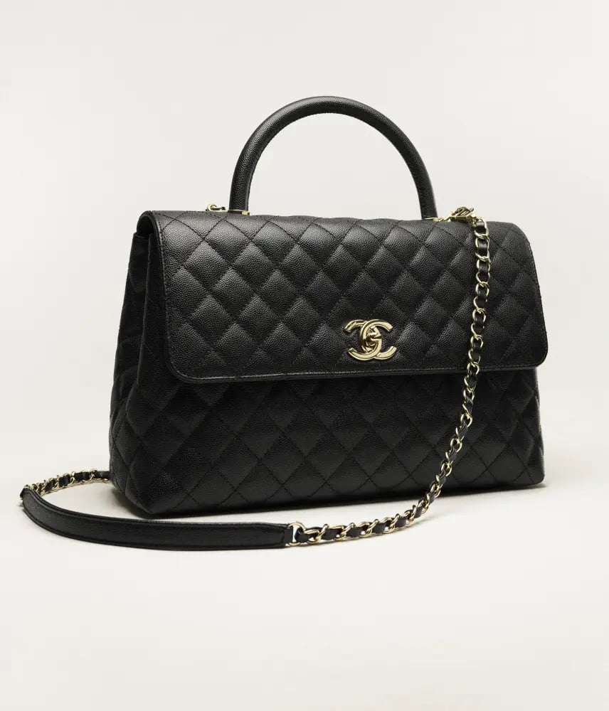 flap bag with top handle coco 29cm