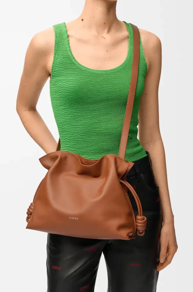 Medium Flamenco clutch in nappa calfskin