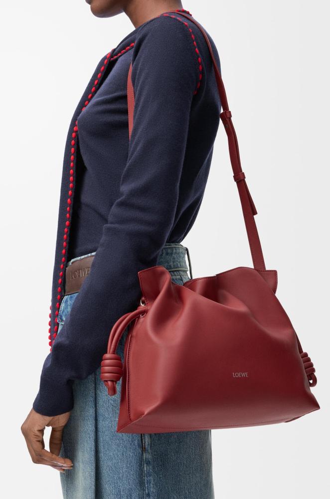 Medium Flamenco clutch in nappa calfskin