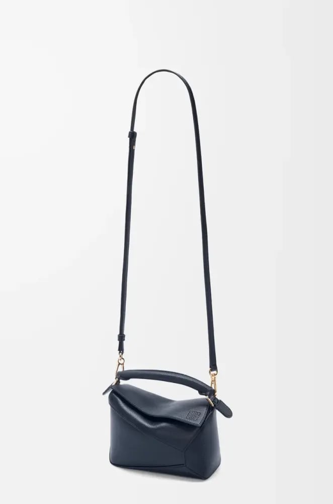 Mini Puzzle Edge   bag in soft grained calfskin