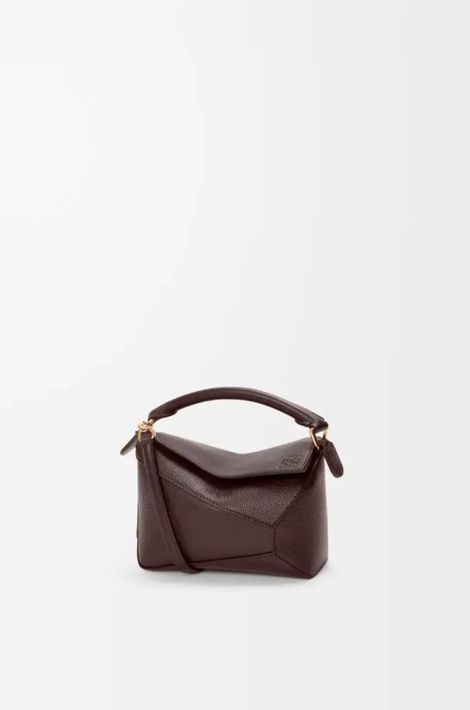 Mini Puzzle Edge   bag in soft grained calfskin