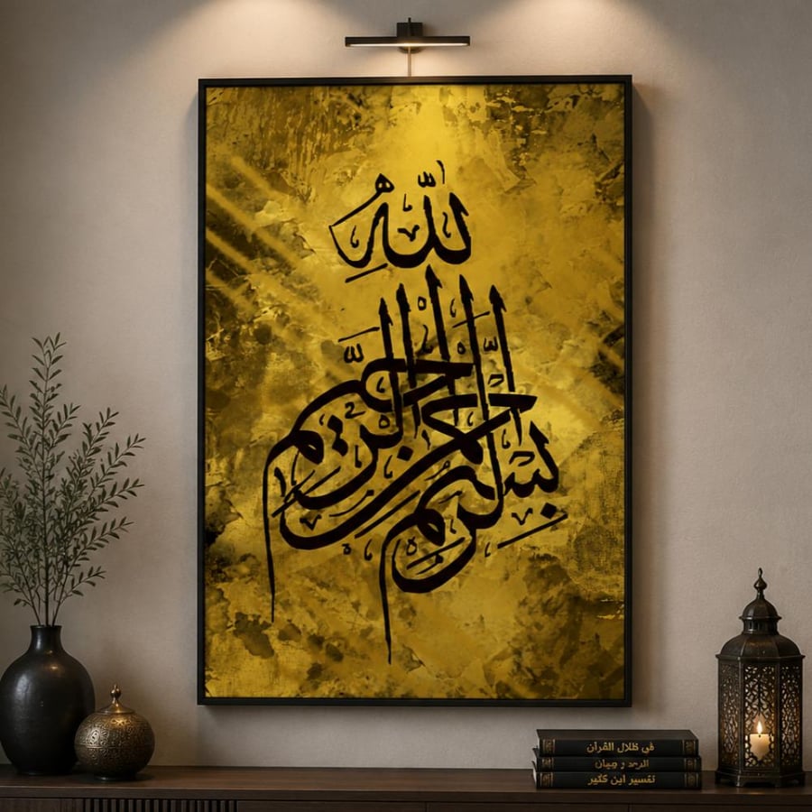 لوحة جدارية فنيه اسلامية