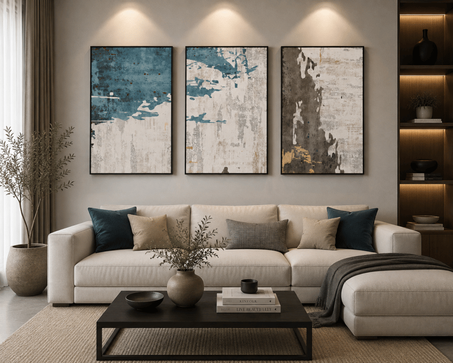 طقم من 3 لوحات مودرن