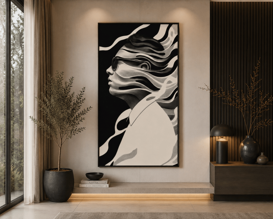 لوحة جدارية فنية، بتصميم مودرن