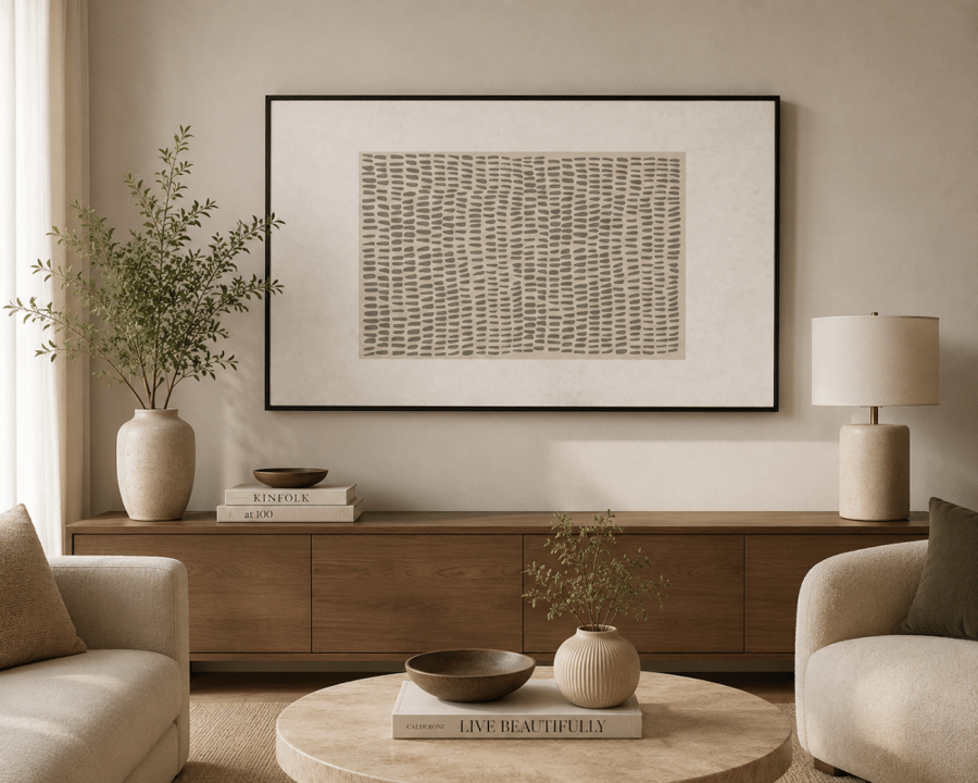 لوحة كانفس تصميم تجريدي