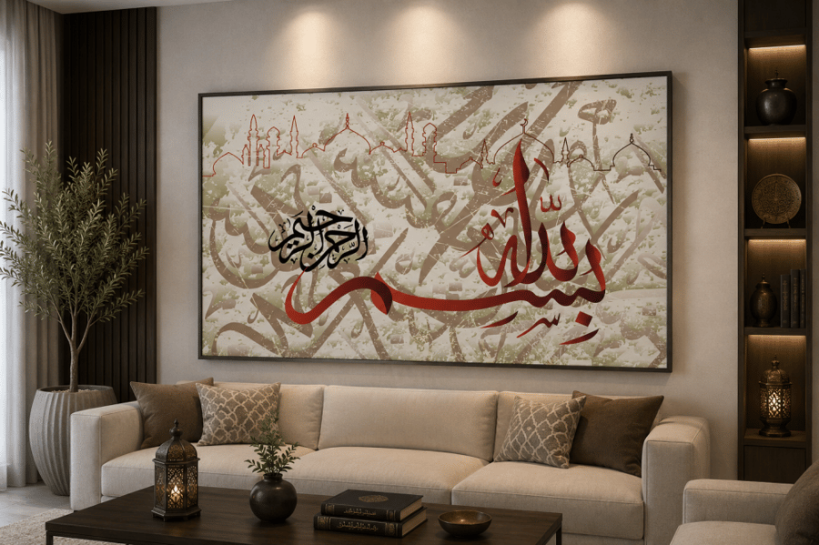 لوحة جدارية فنيه اسلامية