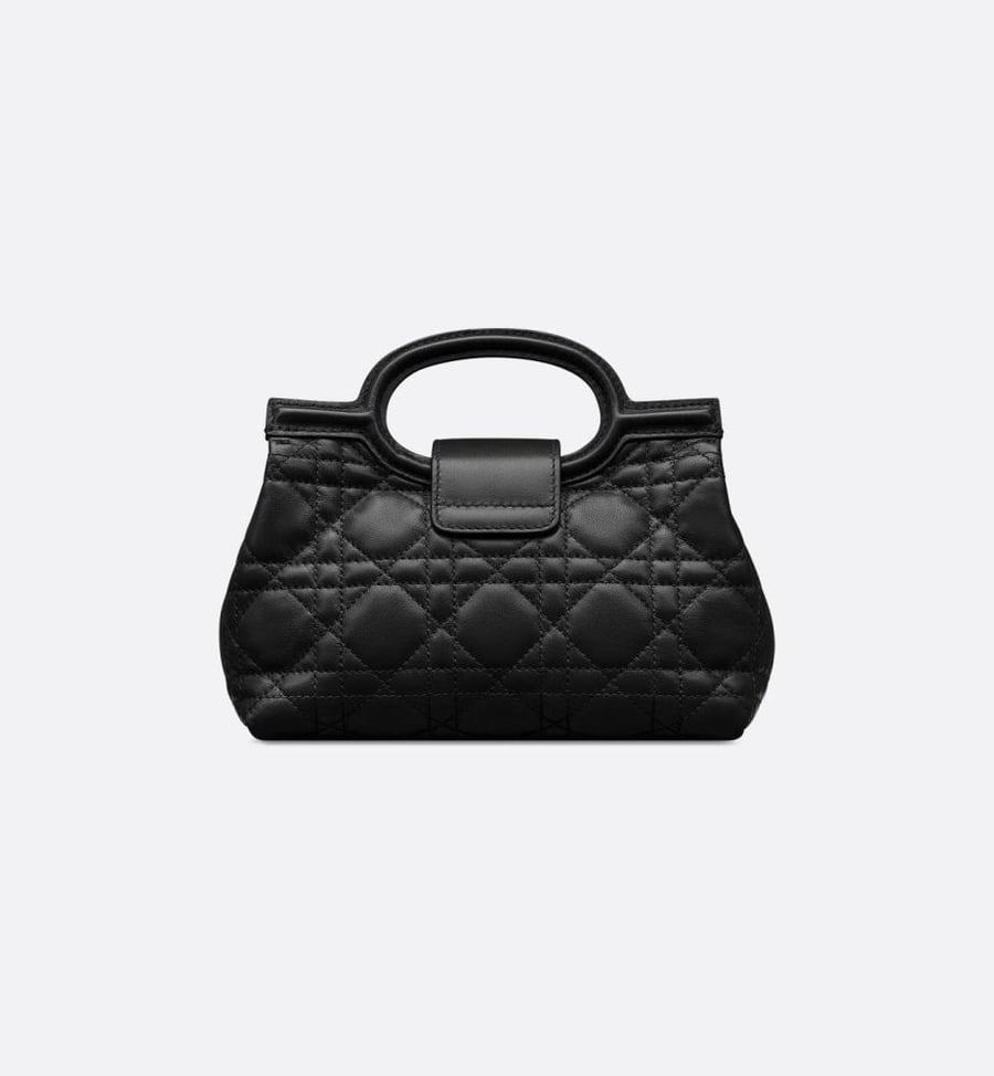 شنطة ديور Dior Jolie Top Handle Mini Bag Black Cannage Lambskin