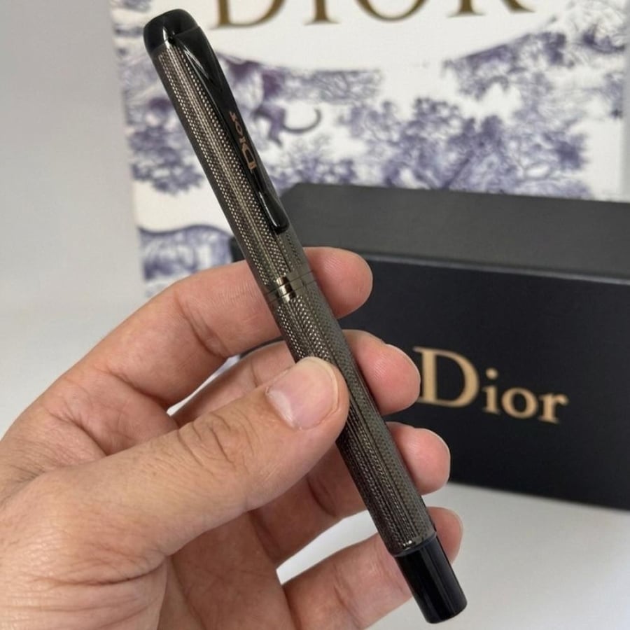 Dior luxurious pen - engraved edition with dark metallic color