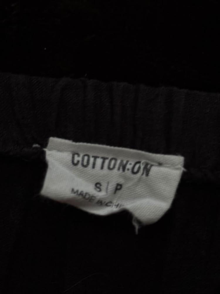 Cotton On Black Elastic Shirred Crop Top - Size S