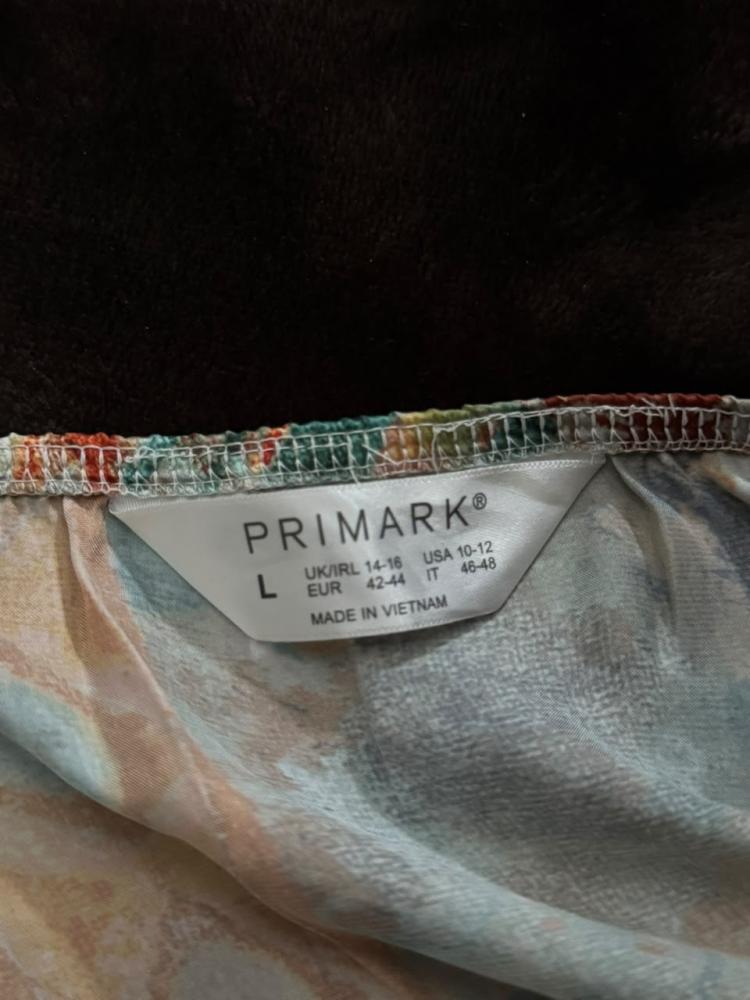 Primark Satin Multicolor Abstract Print Cami Top - Size L