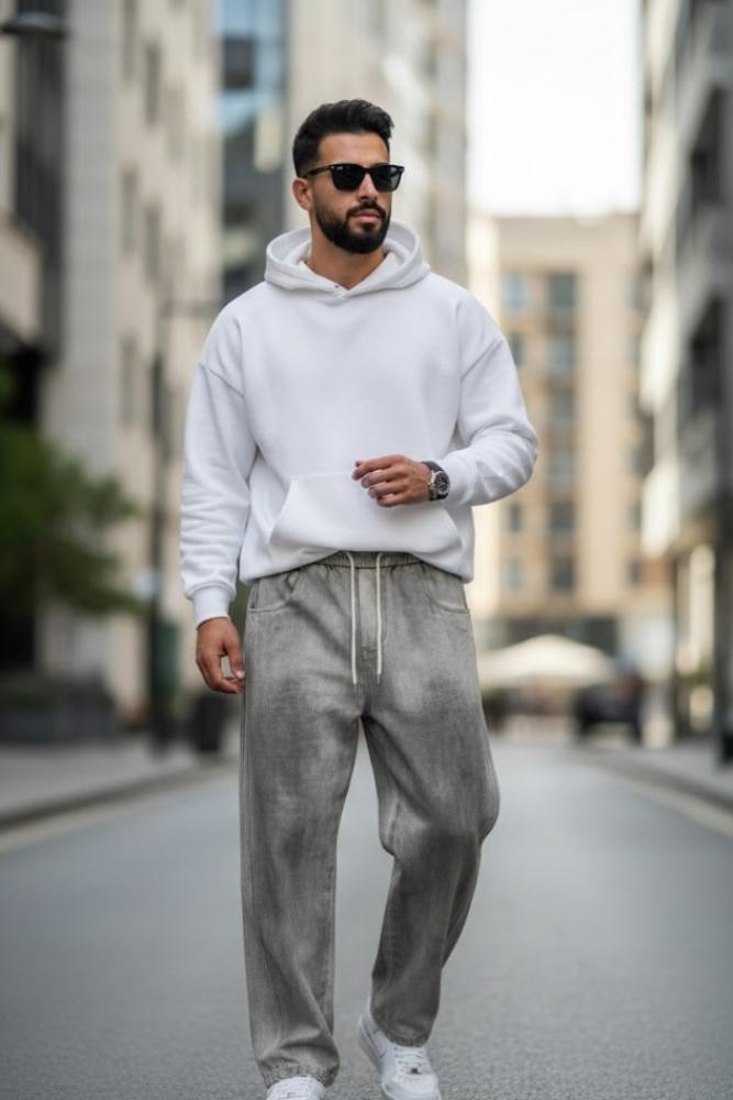 بنطلون جنز رصاصي