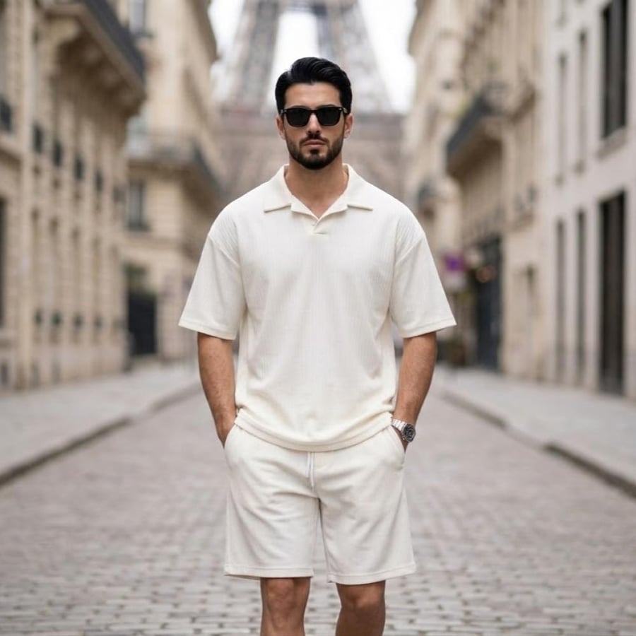 Cream knit set