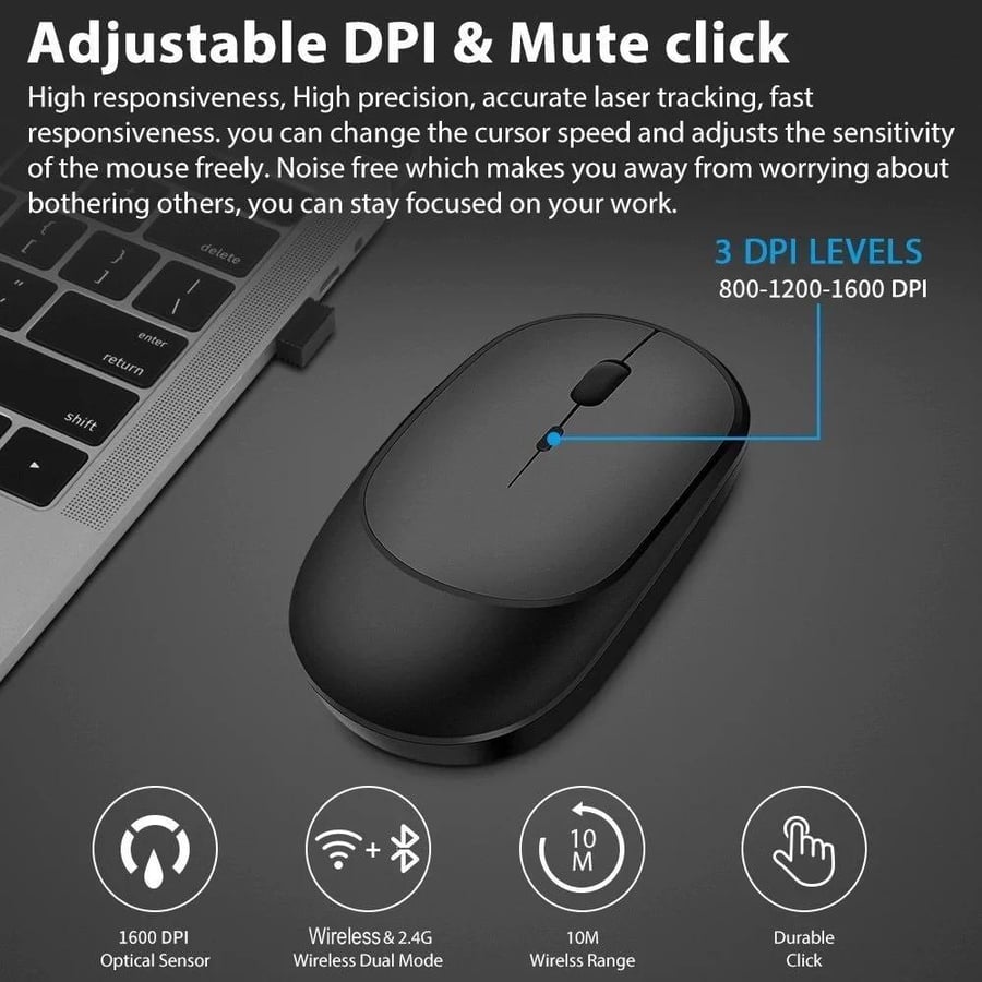Wireless rechargeable gaming mouse