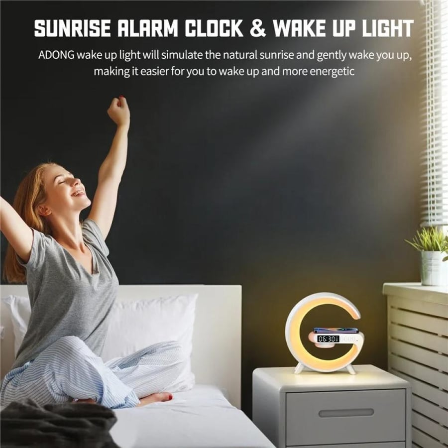 Wireless night light lamp with RGB holder